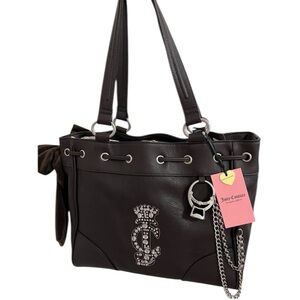 NWT Juicy Couture Viral Crown Tote Bag Purse Daydreamer Brown $99
